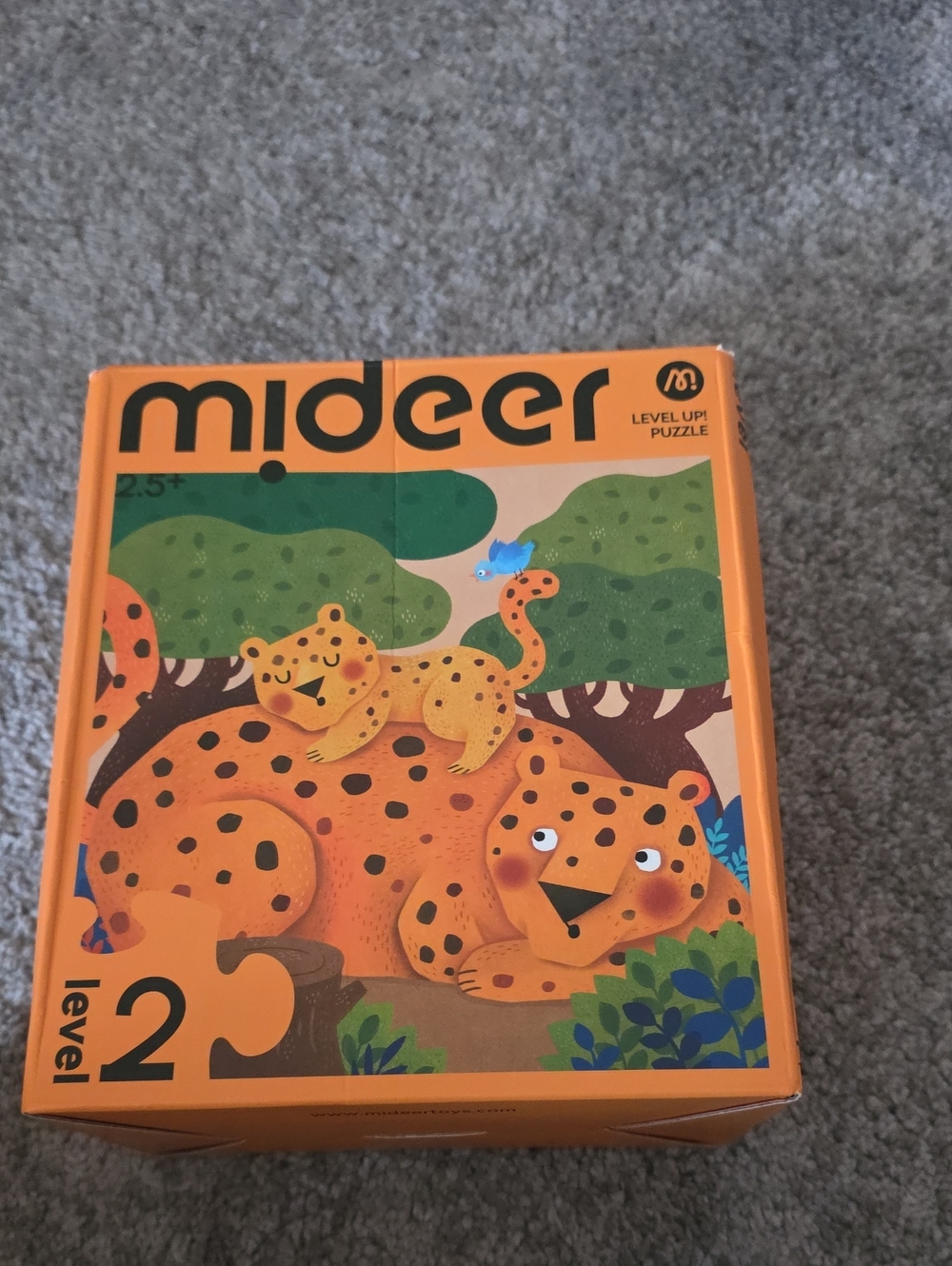 Mideer Level 2 Kids Puzzle – Orange Leopard Design
